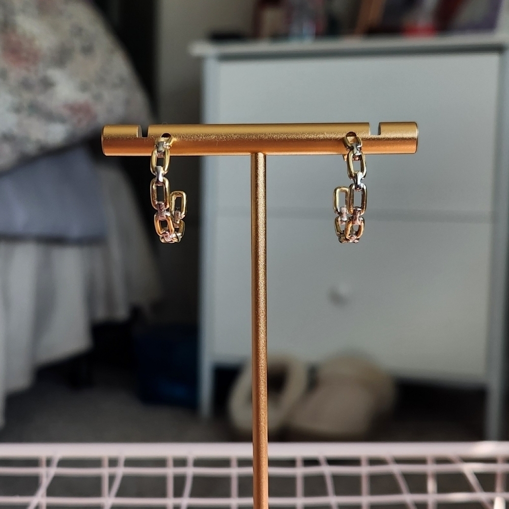 Kendra Scott Mixed Metal Demi-fine Wrenn Hoop Earrings